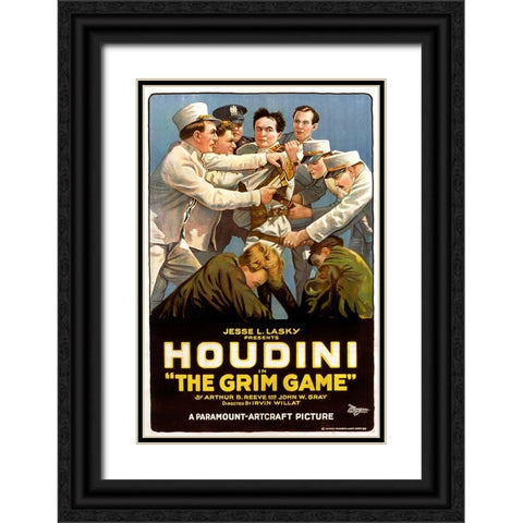 The Grim Game-1919 Black Ornate Wood Framed Art Print with Double Matting by Vintage Hollywood Archive