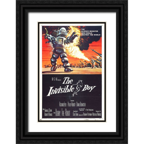 The Invisible Boy-1956 Black Ornate Wood Framed Art Print with Double Matting by Vintage Hollywood Archive