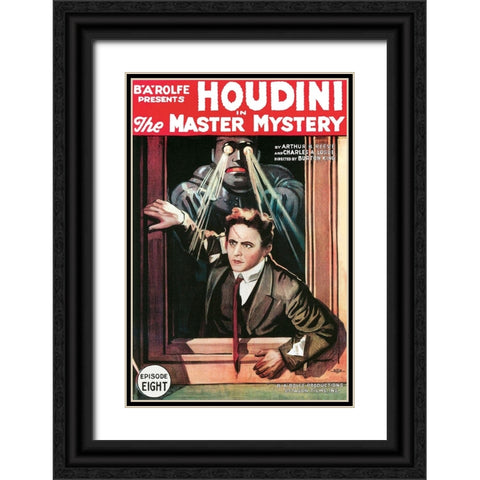The Master Mystery-1919 Black Ornate Wood Framed Art Print with Double Matting by Vintage Hollywood Archive