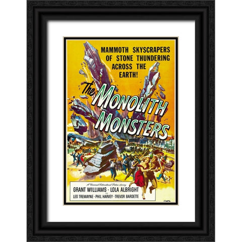 The Monolith Monsters-1957 Black Ornate Wood Framed Art Print with Double Matting by Vintage Hollywood Archive