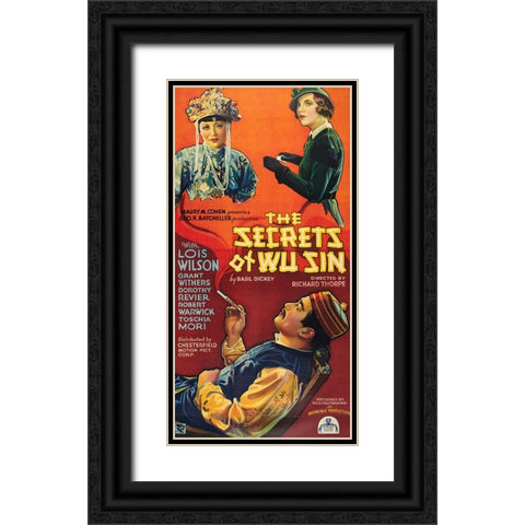 The Secrets of Wu Sin-1932 Black Ornate Wood Framed Art Print with Double Matting by Vintage Hollywood Archive