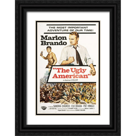 The Ugly American-1963 Black Ornate Wood Framed Art Print with Double Matting by Vintage Hollywood Archive