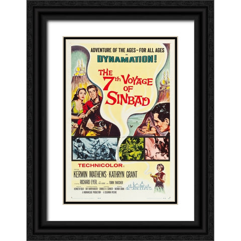 The 7th Voyage of Sinbad-1958 Black Ornate Wood Framed Art Print with Double Matting by Vintage Hollywood Archive