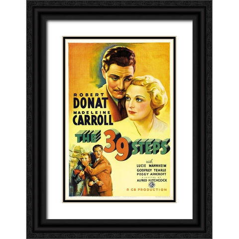 The 39 Steps-1935 Black Ornate Wood Framed Art Print with Double Matting by Vintage Hollywood Archive