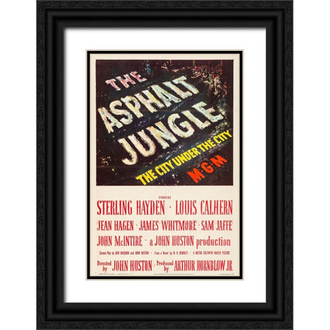 The Asphalt Jungle-1950 Black Ornate Wood Framed Art Print with Double Matting by Vintage Hollywood Archive