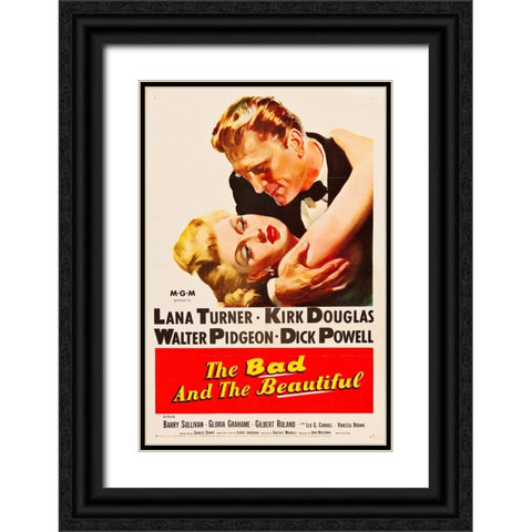 The Bad and the Beautiful-1952 Black Ornate Wood Framed Art Print with Double Matting by Vintage Hollywood Archive