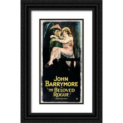 The Beloved Rogue Black Ornate Wood Framed Art Print with Double Matting by Vintage Hollywood Archive