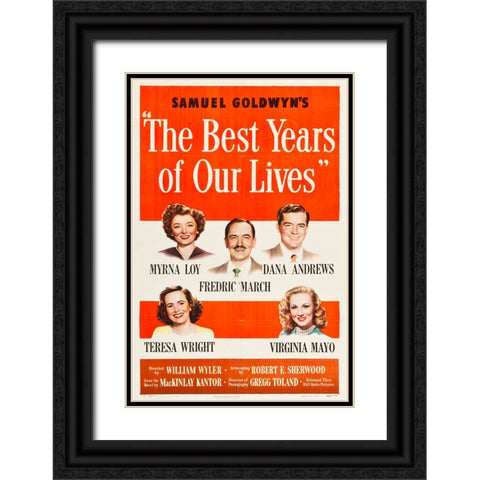The Best Years of Our Lives-1946 Black Ornate Wood Framed Art Print with Double Matting by Vintage Hollywood Archive