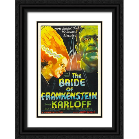 The Bride of Frankenstein-1935 Black Ornate Wood Framed Art Print with Double Matting by Vintage Hollywood Archive