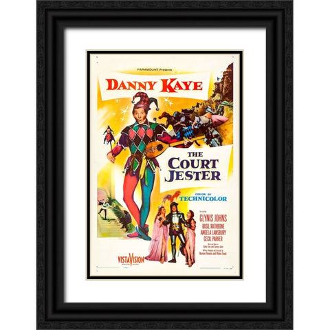 The Court Jester-1955 Black Ornate Wood Framed Art Print with Double Matting by Vintage Hollywood Archive