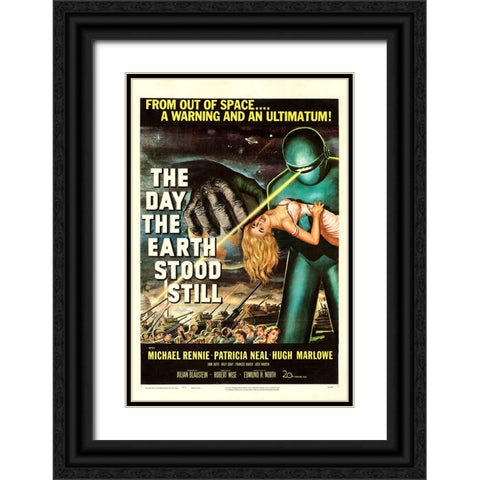The Day the Earth Stood Still-1951 Black Ornate Wood Framed Art Print with Double Matting by Vintage Hollywood Archive
