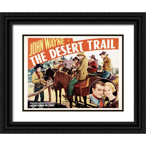 The Desert Trail-1935 Black Ornate Wood Framed Art Print with Double Matting by Vintage Hollywood Archive