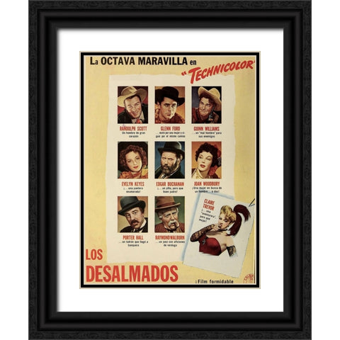The Desperadoes-1943 Black Ornate Wood Framed Art Print with Double Matting by Vintage Hollywood Archive