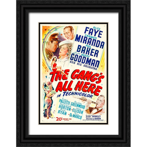 The Gangs All Here-1943 Black Ornate Wood Framed Art Print with Double Matting by Vintage Hollywood Archive