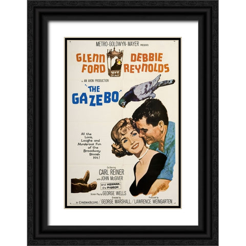 The Gazebo Black Ornate Wood Framed Art Print with Double Matting by Vintage Hollywood Archive