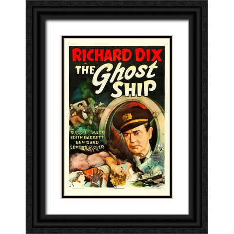 The Ghost Ship-1943 Black Ornate Wood Framed Art Print with Double Matting by Vintage Hollywood Archive