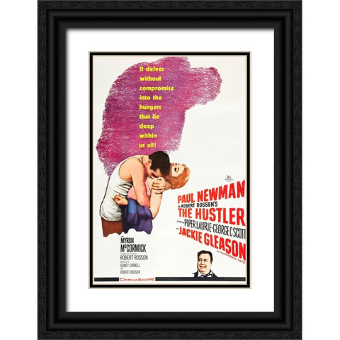 The Hustler-1961 Black Ornate Wood Framed Art Print with Double Matting by Vintage Hollywood Archive