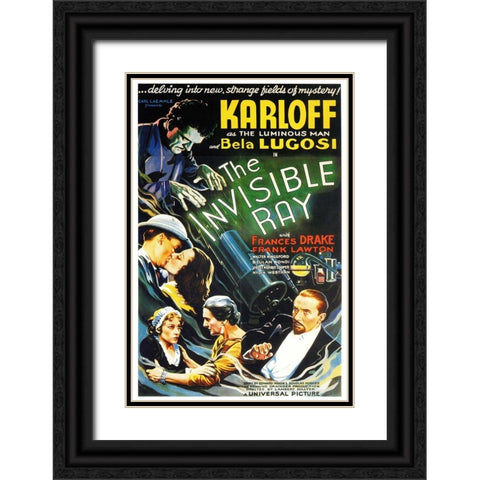 The invisible Ray-1936 Black Ornate Wood Framed Art Print with Double Matting by Vintage Hollywood Archive