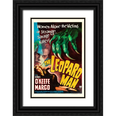 The Leopard Man-1943 Black Ornate Wood Framed Art Print with Double Matting by Vintage Hollywood Archive
