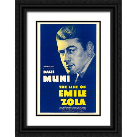 The Life of Emile Zola-1937 Black Ornate Wood Framed Art Print with Double Matting by Vintage Hollywood Archive
