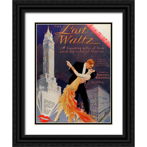 The Lost Waltz-1929 Black Ornate Wood Framed Art Print with Double Matting by Vintage Hollywood Archive