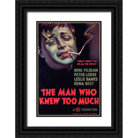 The Man who Knew too Much-1934 Black Ornate Wood Framed Art Print with Double Matting by Vintage Hollywood Archive