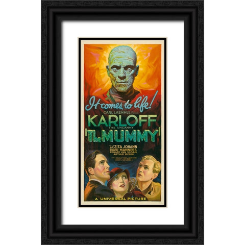 The Mummy-1932 Black Ornate Wood Framed Art Print with Double Matting by Vintage Hollywood Archive