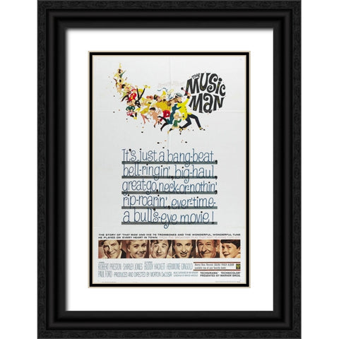 The Music Man-1962 Black Ornate Wood Framed Art Print with Double Matting by Vintage Hollywood Archive