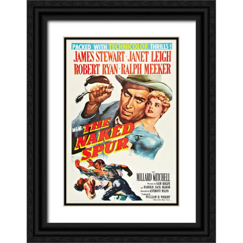 The Naked Spur-1952 Black Ornate Wood Framed Art Print with Double Matting by Vintage Hollywood Archive