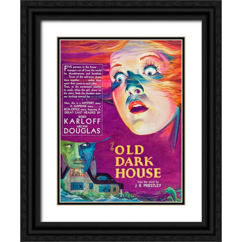 The Old Dark House-1932 Black Ornate Wood Framed Art Print with Double Matting by Vintage Hollywood Archive