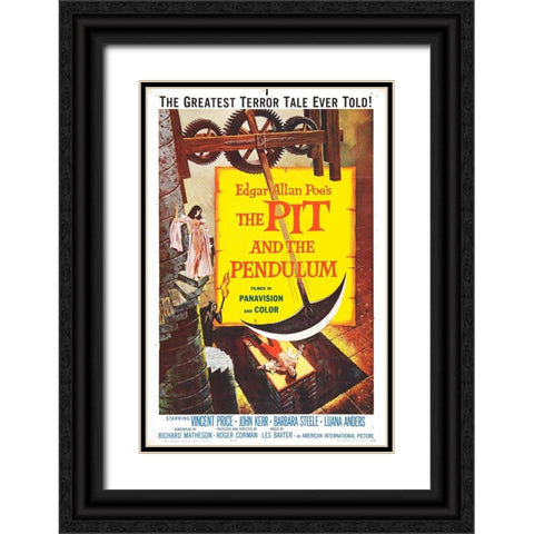 The Pit and the Pendulum-1961 Black Ornate Wood Framed Art Print with Double Matting by Vintage Hollywood Archive