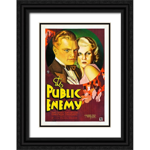 The Public Enemy-1931 Black Ornate Wood Framed Art Print with Double Matting by Vintage Hollywood Archive