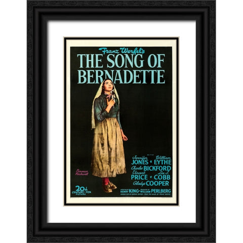 The Song of Bernadette-1946 Black Ornate Wood Framed Art Print with Double Matting by Vintage Hollywood Archive