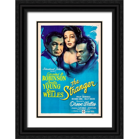 The Stranger-1946 Black Ornate Wood Framed Art Print with Double Matting by Vintage Hollywood Archive