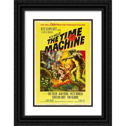 The Time Machine-1960 Black Ornate Wood Framed Art Print with Double Matting by Vintage Hollywood Archive