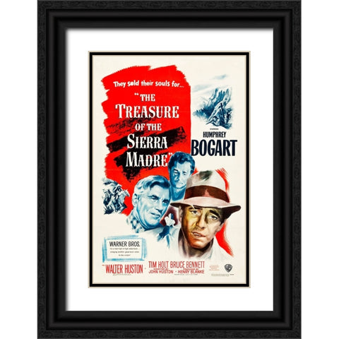 The Treasure of The Sierra Madre-1947 Black Ornate Wood Framed Art Print with Double Matting by Vintage Hollywood Archive