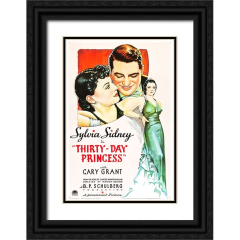 Thirty Day Princess-1934 Black Ornate Wood Framed Art Print with Double Matting by Vintage Hollywood Archive