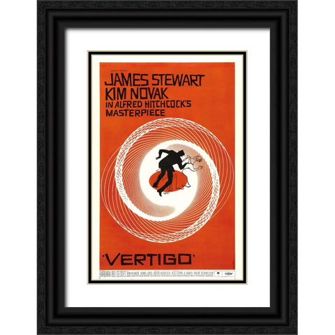 Vertigo Movie-1958 Black Ornate Wood Framed Art Print with Double Matting by Vintage Hollywood Archive