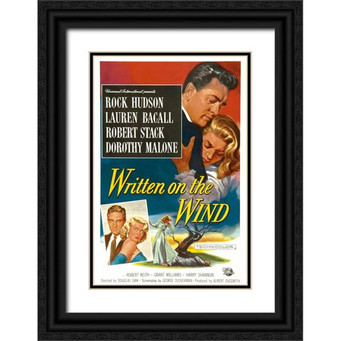 Written on the Wind-1956 Black Ornate Wood Framed Art Print with Double Matting by Vintage Hollywood Archive