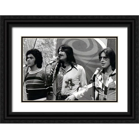 Three Dog Night-1975 Black Ornate Wood Framed Art Print with Double Matting by Vintage Music Archive