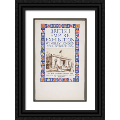 British Empire Exhibition-1924-Newfoundland Black Ornate Wood Framed Art Print with Double Matting by Worlds Fair Posters