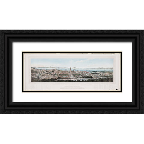 San Francisco-1915-Panorama City Black Ornate Wood Framed Art Print with Double Matting by Worlds Fair Posters