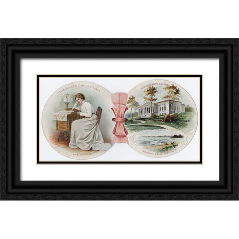 Singer ad 5 Black Ornate Wood Framed Art Print with Double Matting by Worlds Fair Posters