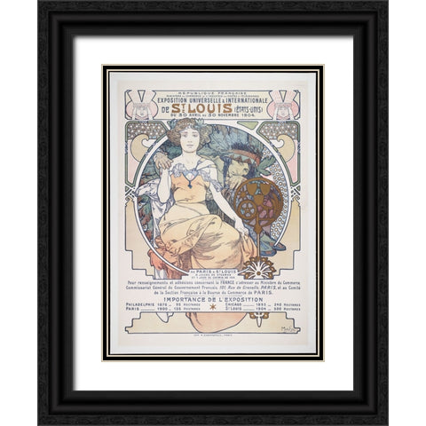 St Louis-1904 Black Ornate Wood Framed Art Print with Double Matting by Worlds Fair Posters