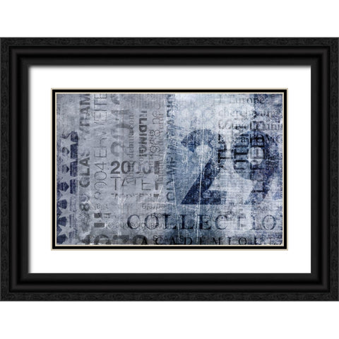 Urban Blue  Black Ornate Wood Framed Art Print with Double Matting by Haase, Andrea