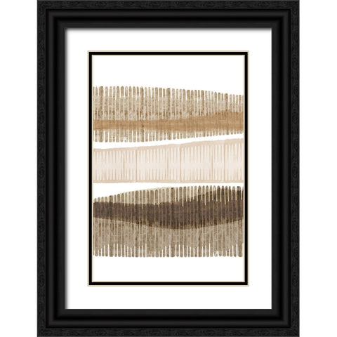 Wood Grain I Black Ornate Wood Framed Art Print with Double Matting by Kouta, Flora