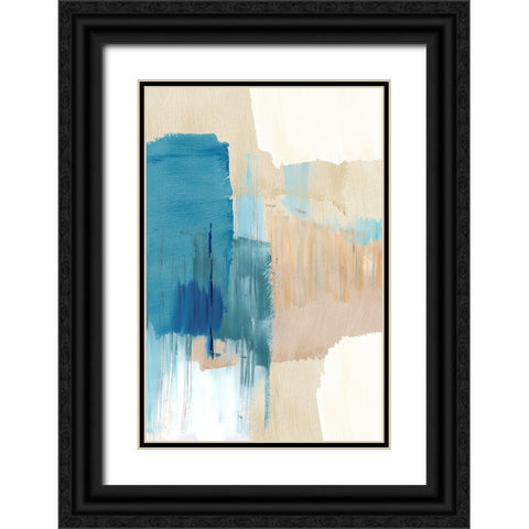 Blue Motion III Black Ornate Wood Framed Art Print with Double Matting by Kouta, Flora