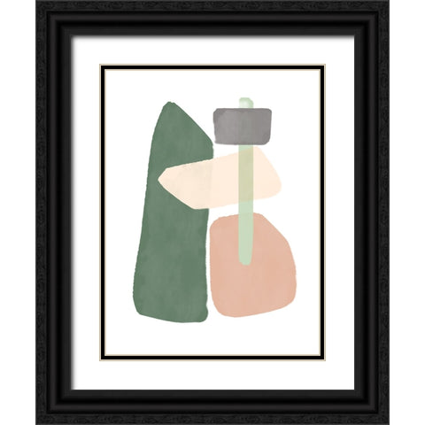 Sticks and Stones II Black Ornate Wood Framed Art Print with Double Matting by Schlotzhauer, Jim