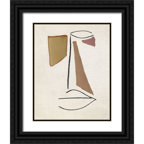 AbFace II Black Ornate Wood Framed Art Print with Double Matting by Smith, Karen