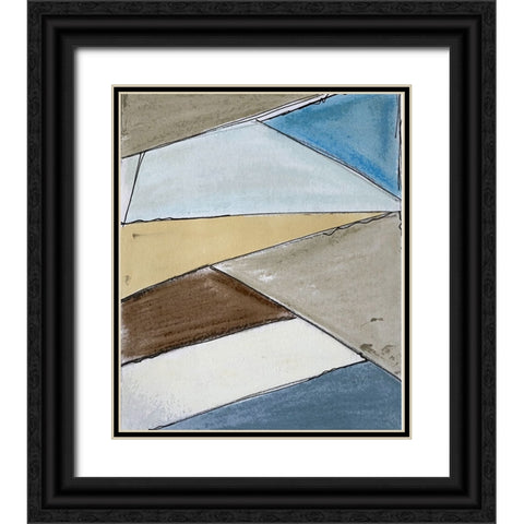 Zig Zag I Black Ornate Wood Framed Art Print with Double Matting by Smith, Karen